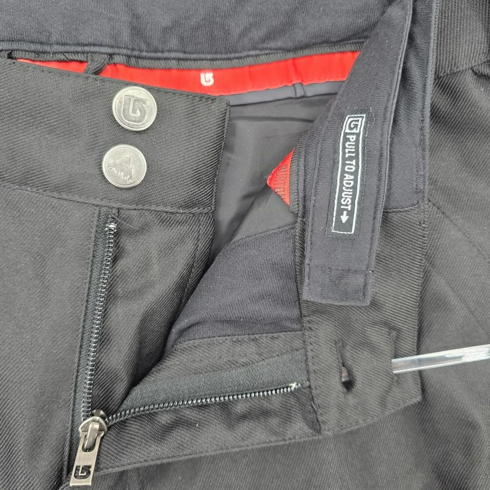 Burton DryRide Snowboard Pants Mens Medium Tall Black Cargo Ski Winter Trousers